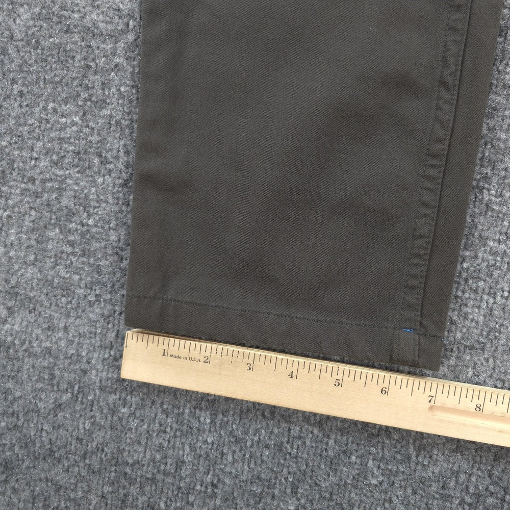 Mugsy Pants Mens 33x30 Brown Brooks Slim Stretch Chino Casual Everyday K6PNBG - Picture 10 of 12